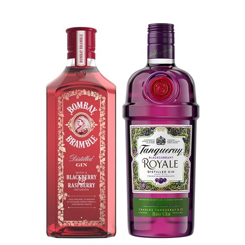 Bombay Bramble Gin And Tanqueray Blackcurrant Royale Gin (2x70cl)